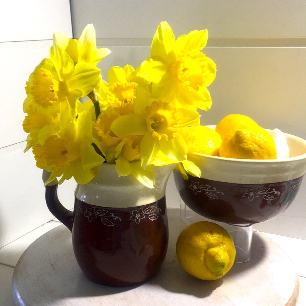 Oxford vintage brown/cream ceramic pitcher